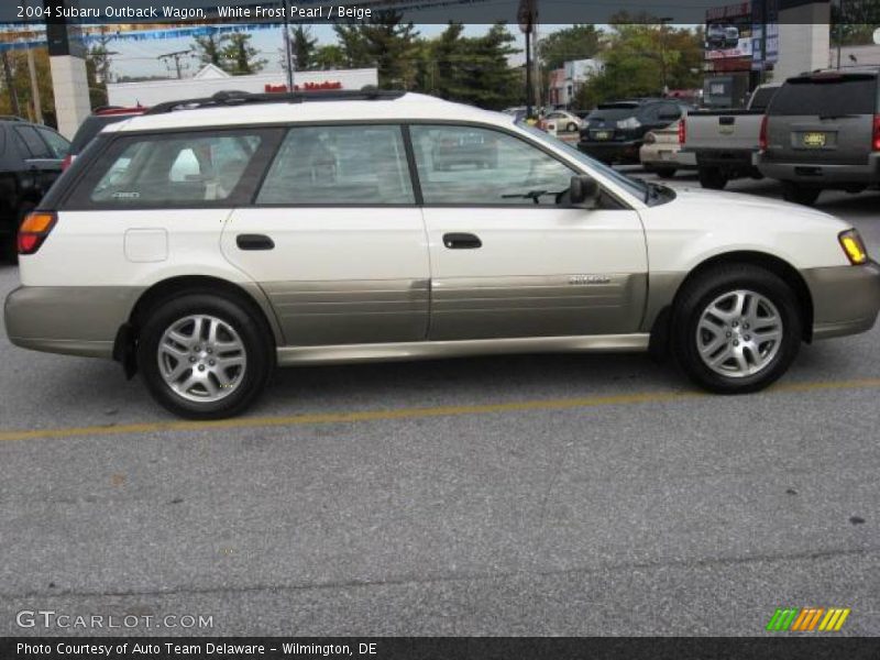 White Frost Pearl / Beige 2004 Subaru Outback Wagon