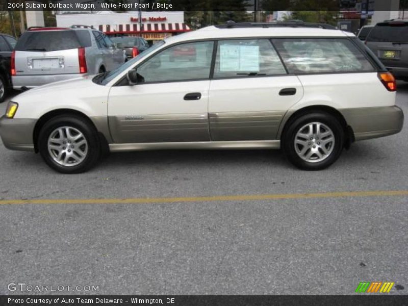 White Frost Pearl / Beige 2004 Subaru Outback Wagon
