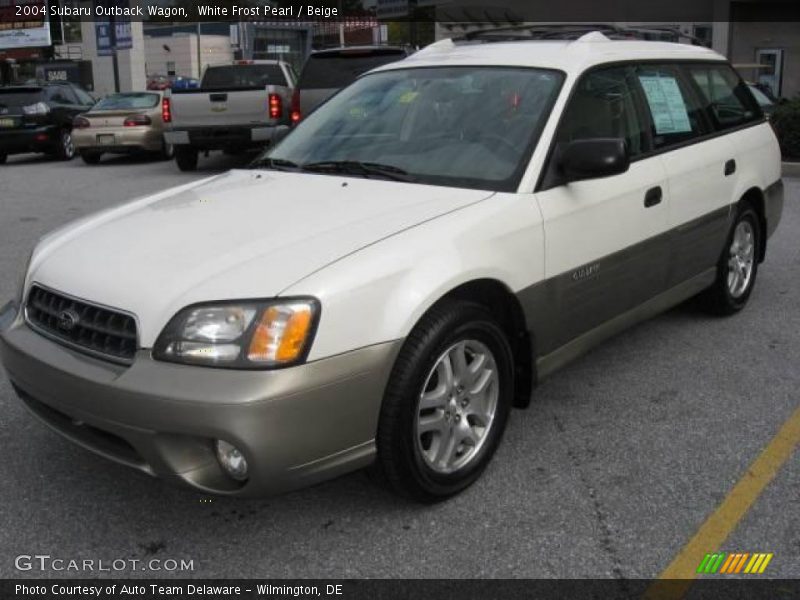 White Frost Pearl / Beige 2004 Subaru Outback Wagon