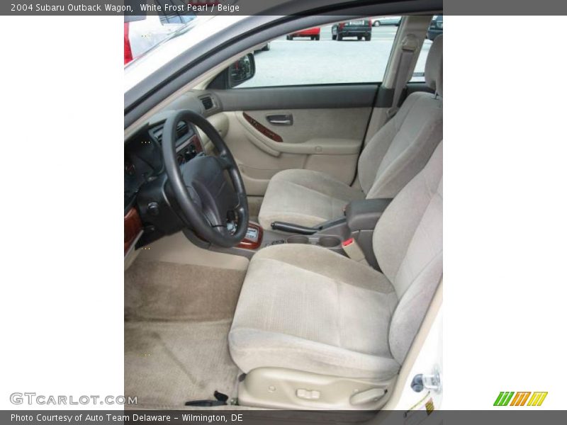 White Frost Pearl / Beige 2004 Subaru Outback Wagon