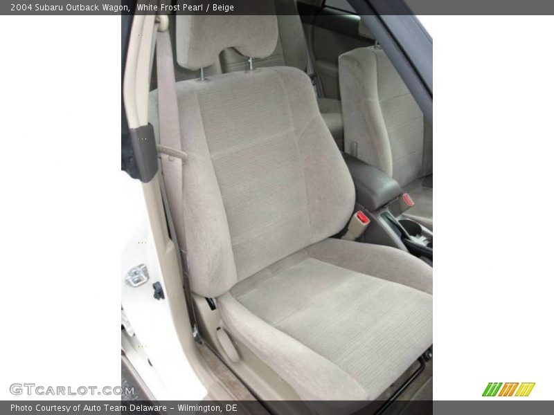 White Frost Pearl / Beige 2004 Subaru Outback Wagon