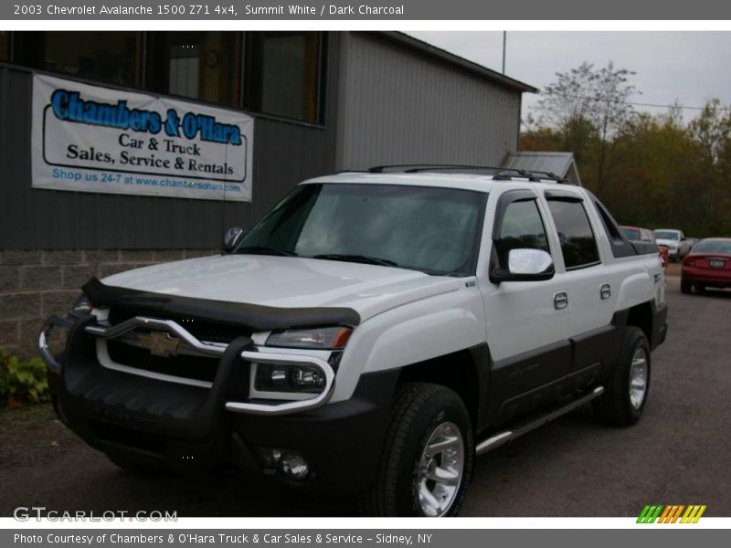Summit White / Dark Charcoal 2003 Chevrolet Avalanche 1500 Z71 4x4