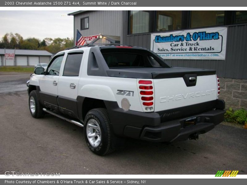 Summit White / Dark Charcoal 2003 Chevrolet Avalanche 1500 Z71 4x4