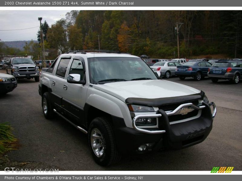 Summit White / Dark Charcoal 2003 Chevrolet Avalanche 1500 Z71 4x4