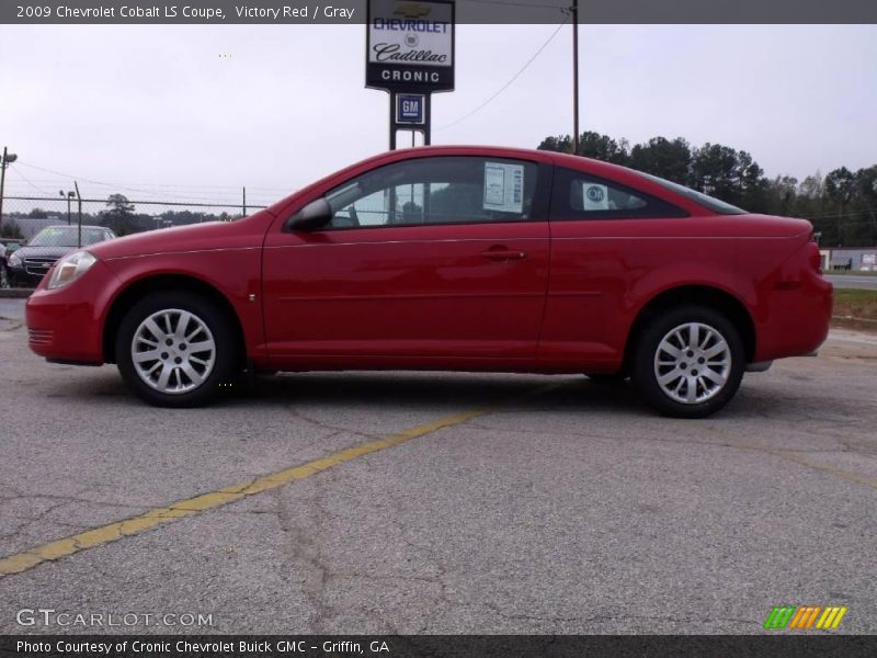 Victory Red / Gray 2009 Chevrolet Cobalt LS Coupe