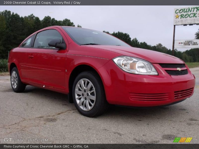 Victory Red / Gray 2009 Chevrolet Cobalt LS Coupe