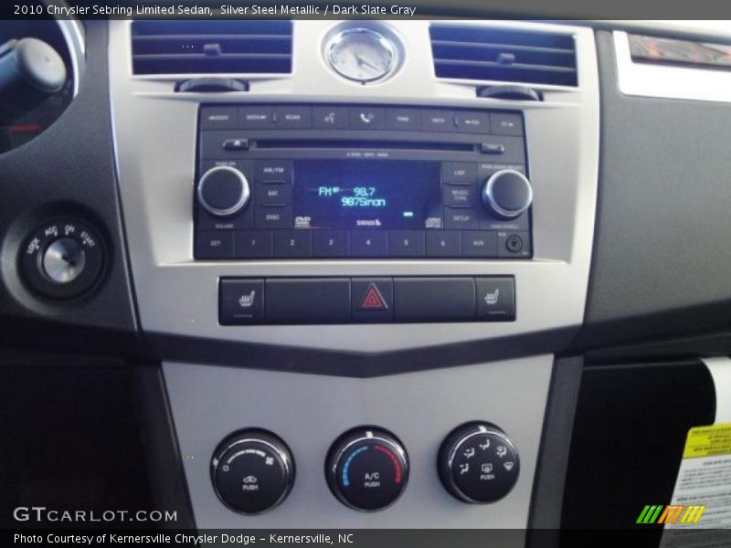 Silver Steel Metallic / Dark Slate Gray 2010 Chrysler Sebring Limited Sedan