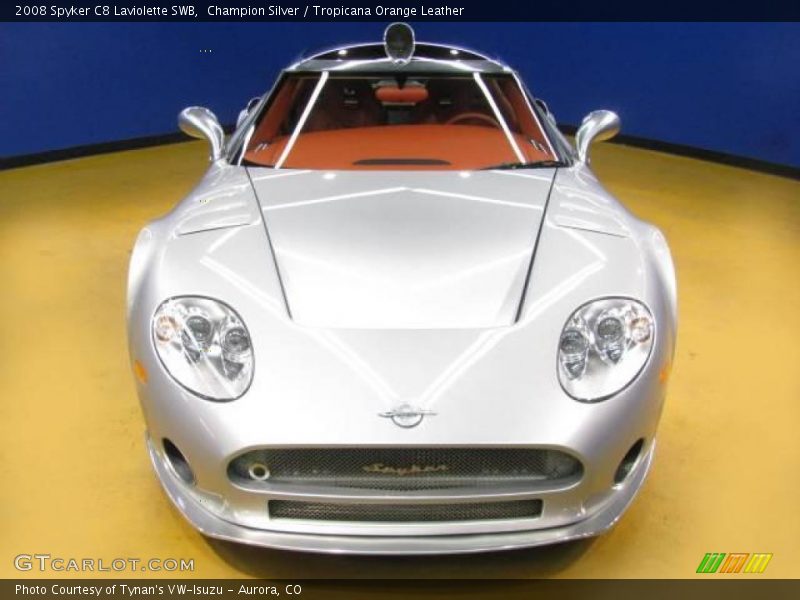 Champion Silver / Tropicana Orange Leather 2008 Spyker C8 Laviolette SWB