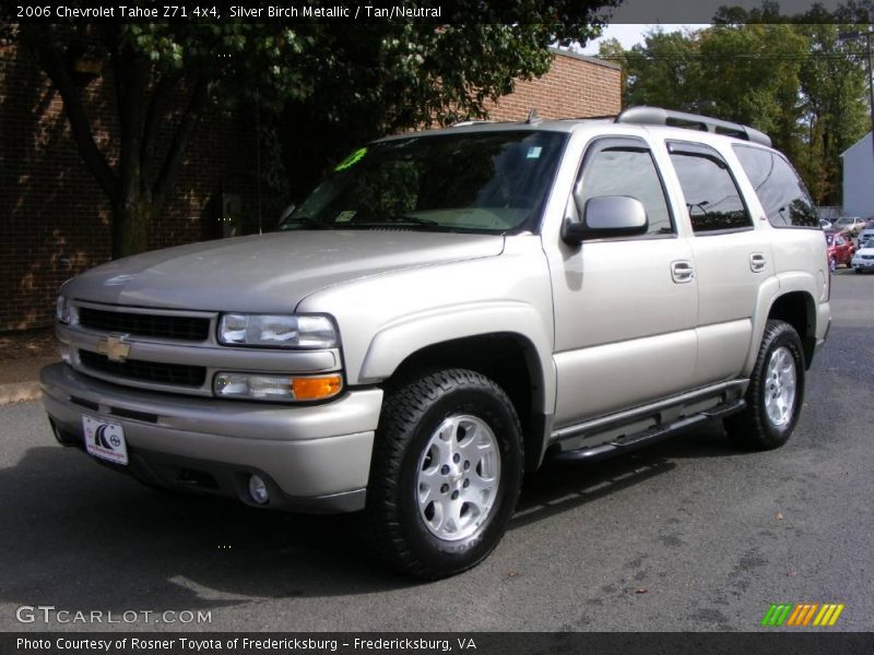 Silver Birch Metallic / Tan/Neutral 2006 Chevrolet Tahoe Z71 4x4