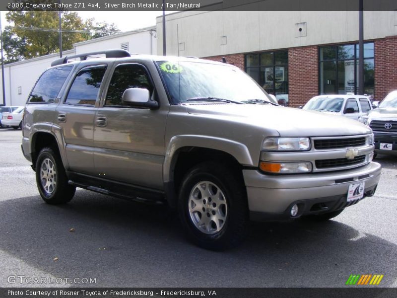 Silver Birch Metallic / Tan/Neutral 2006 Chevrolet Tahoe Z71 4x4