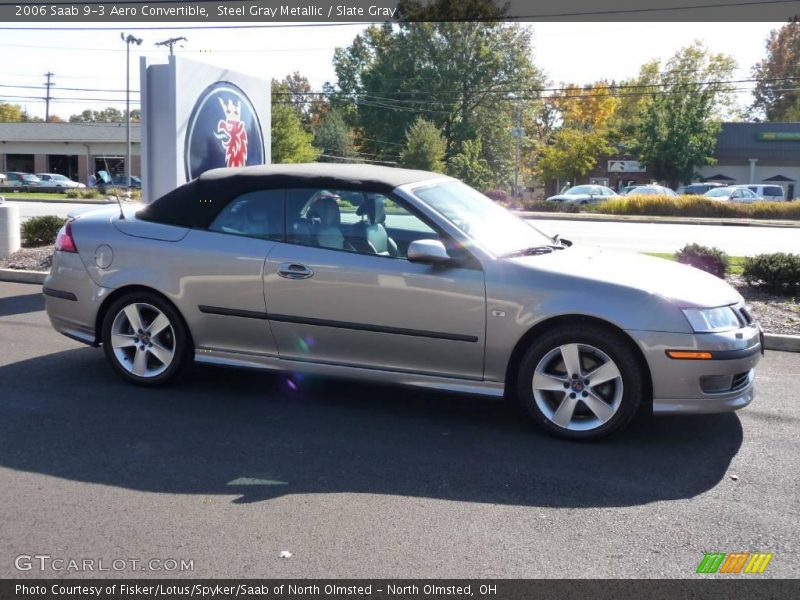 Steel Gray Metallic / Slate Gray 2006 Saab 9-3 Aero Convertible