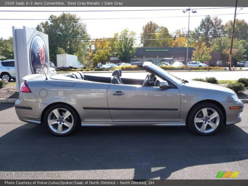 Steel Gray Metallic / Slate Gray 2006 Saab 9-3 Aero Convertible