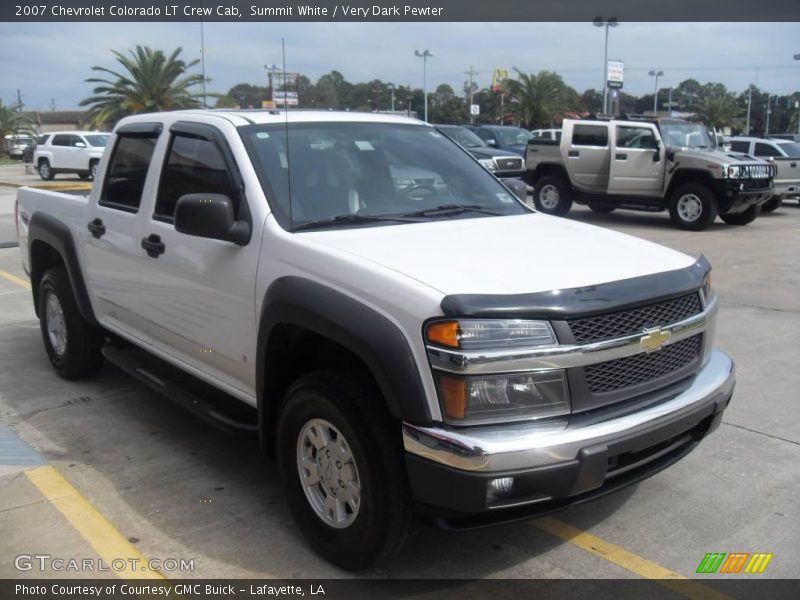 Summit White / Very Dark Pewter 2007 Chevrolet Colorado LT Crew Cab