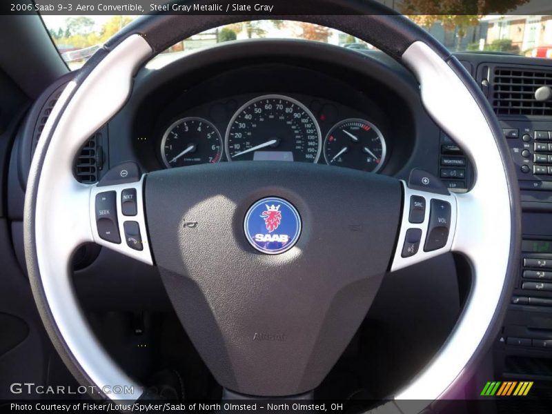 Steel Gray Metallic / Slate Gray 2006 Saab 9-3 Aero Convertible