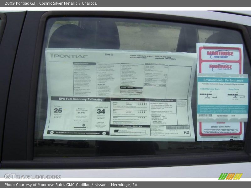 Cosmic Silver Metallic / Charcoal 2009 Pontiac G3