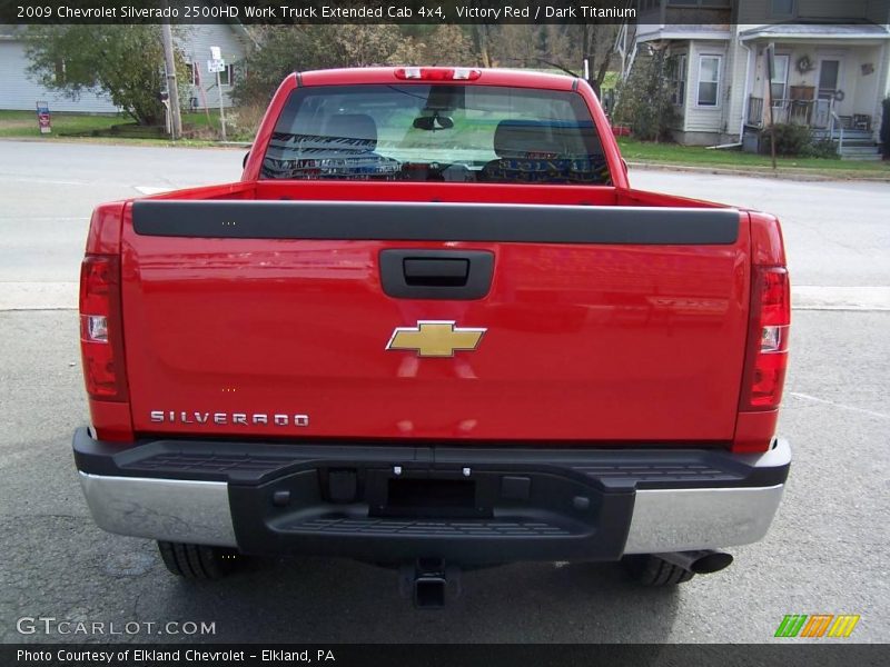 Victory Red / Dark Titanium 2009 Chevrolet Silverado 2500HD Work Truck Extended Cab 4x4