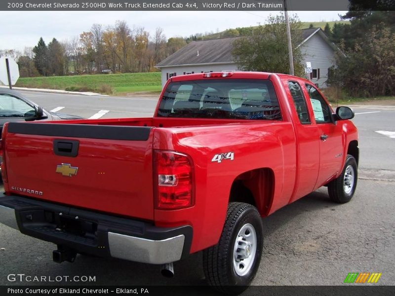 Victory Red / Dark Titanium 2009 Chevrolet Silverado 2500HD Work Truck Extended Cab 4x4