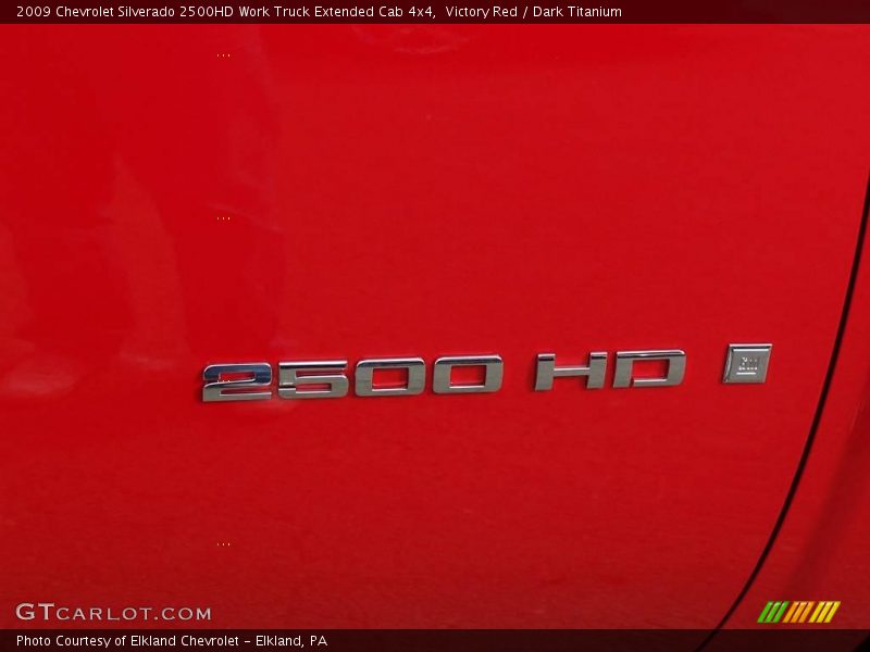 Victory Red / Dark Titanium 2009 Chevrolet Silverado 2500HD Work Truck Extended Cab 4x4