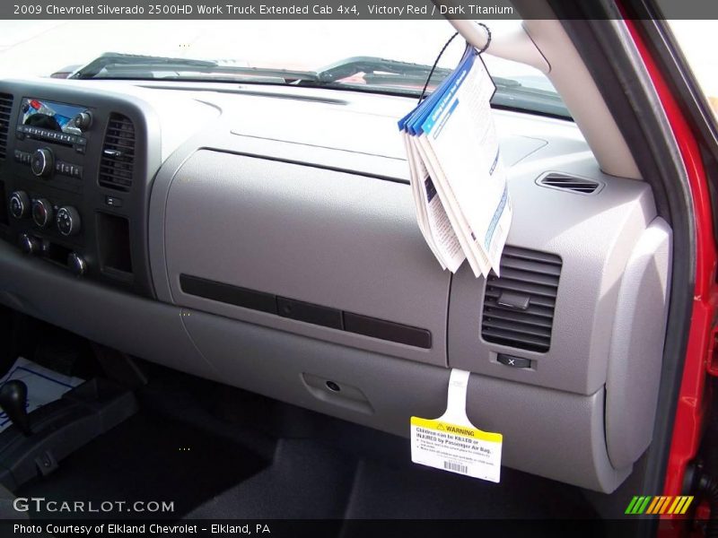 Victory Red / Dark Titanium 2009 Chevrolet Silverado 2500HD Work Truck Extended Cab 4x4