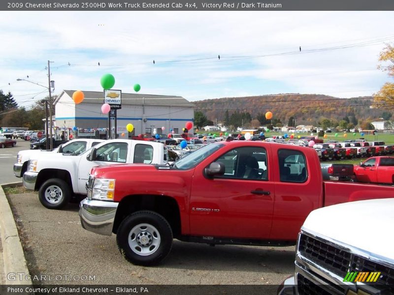 Victory Red / Dark Titanium 2009 Chevrolet Silverado 2500HD Work Truck Extended Cab 4x4