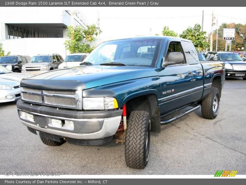Emerald Green Pearl / Gray 1998 Dodge Ram 1500 Laramie SLT Extended Cab 4x4
