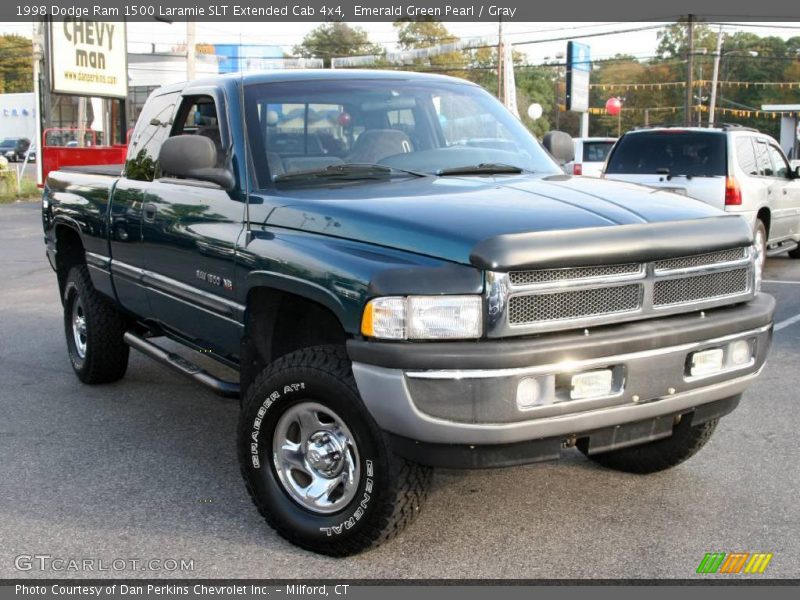 Emerald Green Pearl / Gray 1998 Dodge Ram 1500 Laramie SLT Extended Cab 4x4