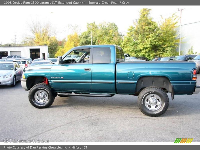 Emerald Green Pearl / Gray 1998 Dodge Ram 1500 Laramie SLT Extended Cab 4x4