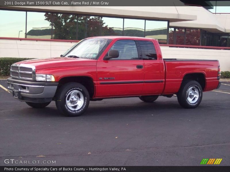 Flame Red / Mist Gray 2001 Dodge Ram 1500 SLT Club Cab