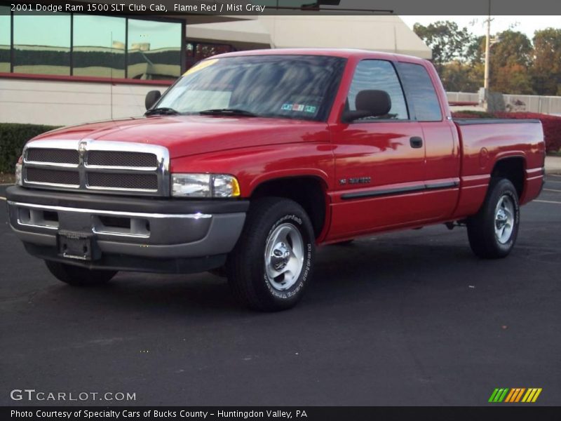 Flame Red / Mist Gray 2001 Dodge Ram 1500 SLT Club Cab