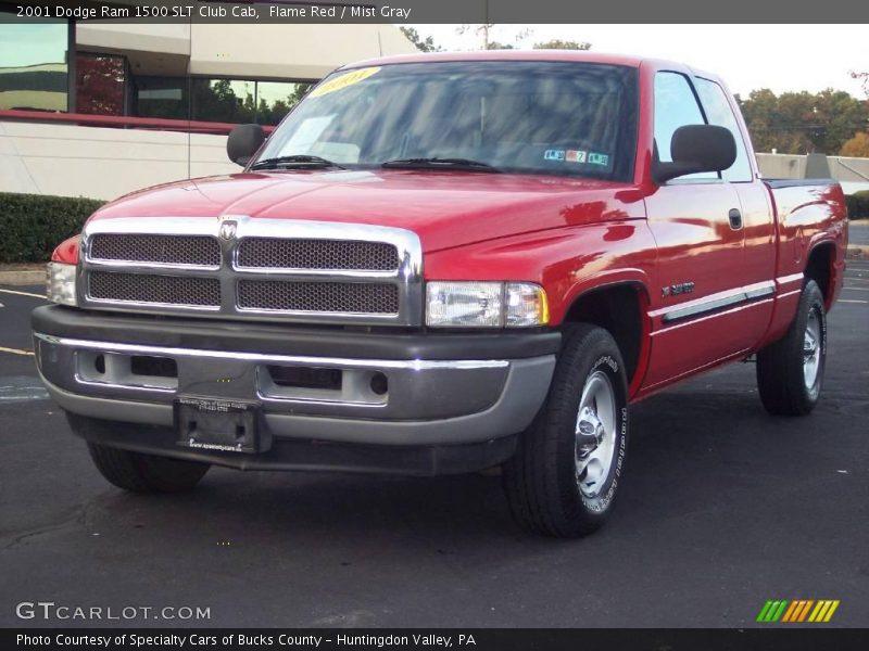 Flame Red / Mist Gray 2001 Dodge Ram 1500 SLT Club Cab