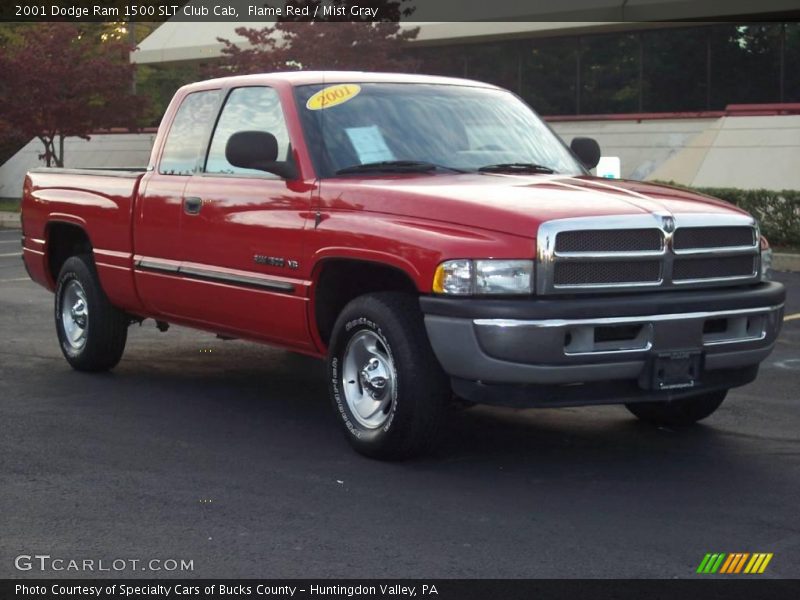 Flame Red / Mist Gray 2001 Dodge Ram 1500 SLT Club Cab