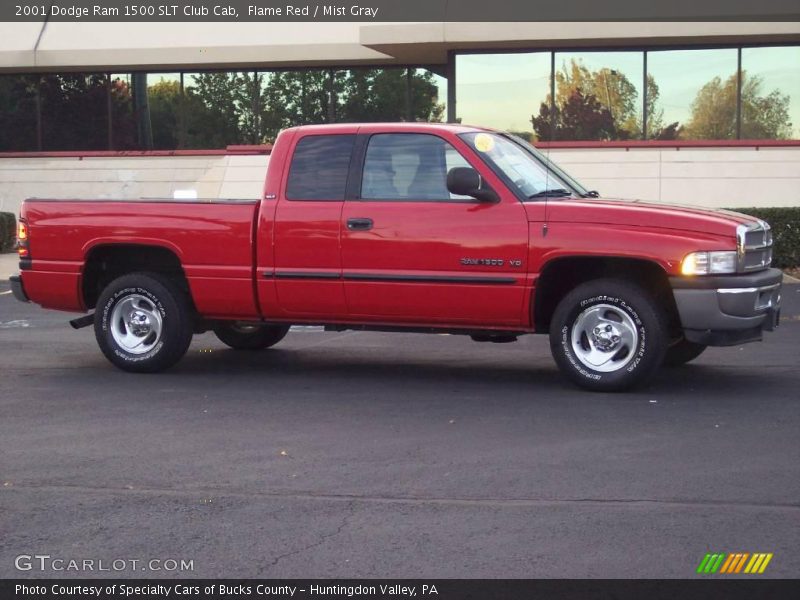 Flame Red / Mist Gray 2001 Dodge Ram 1500 SLT Club Cab