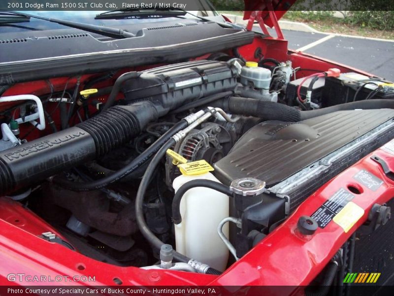 Flame Red / Mist Gray 2001 Dodge Ram 1500 SLT Club Cab