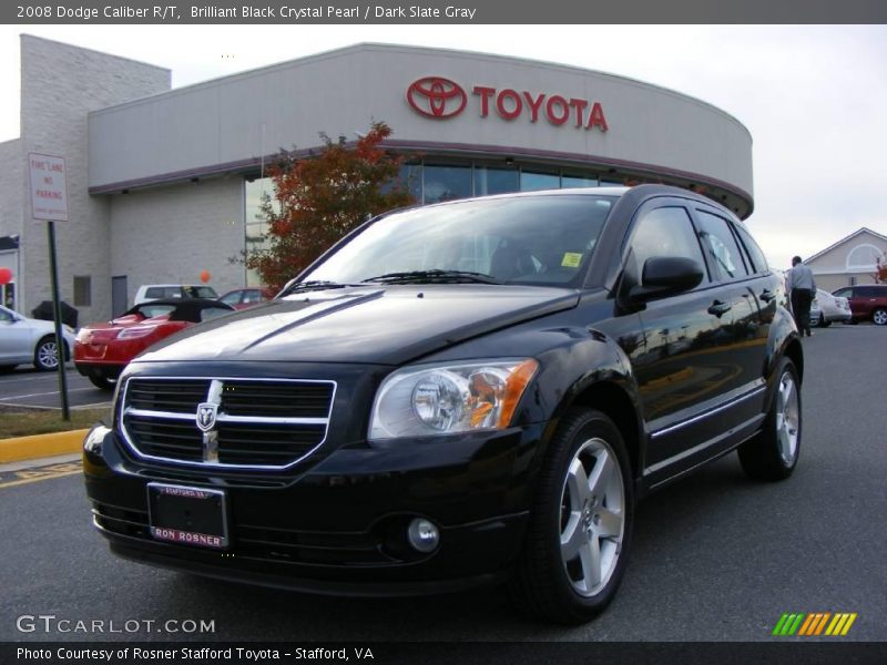 Brilliant Black Crystal Pearl / Dark Slate Gray 2008 Dodge Caliber R/T