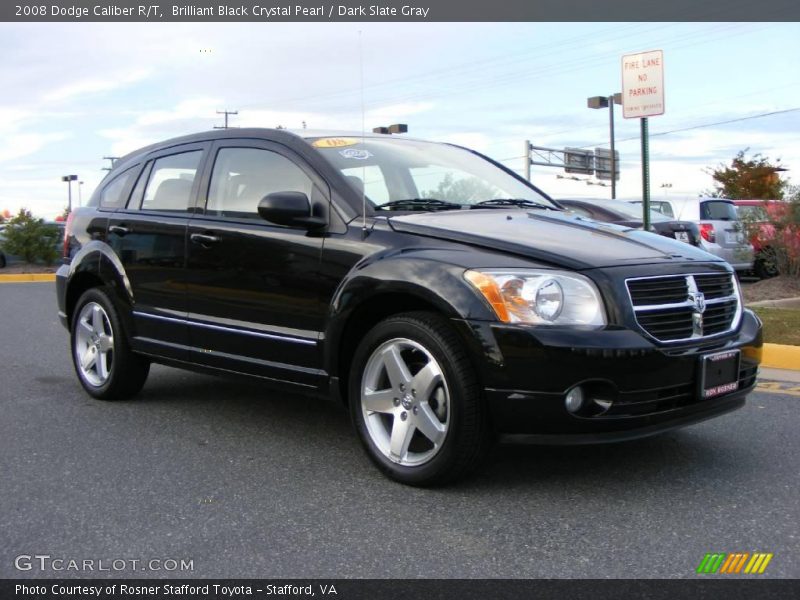 Brilliant Black Crystal Pearl / Dark Slate Gray 2008 Dodge Caliber R/T