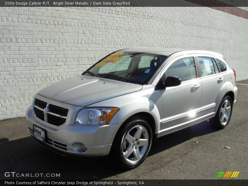 Bright Silver Metallic / Dark Slate Gray/Red 2009 Dodge Caliber R/T
