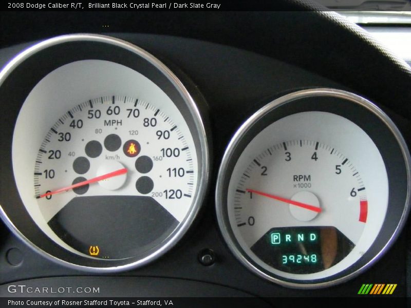 Brilliant Black Crystal Pearl / Dark Slate Gray 2008 Dodge Caliber R/T