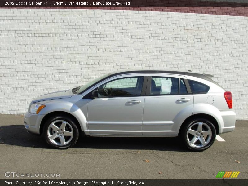 Bright Silver Metallic / Dark Slate Gray/Red 2009 Dodge Caliber R/T