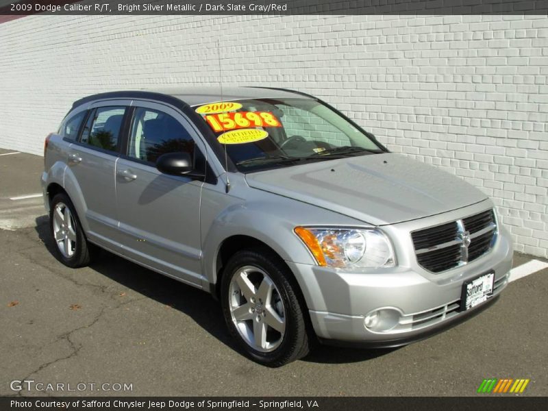 Bright Silver Metallic / Dark Slate Gray/Red 2009 Dodge Caliber R/T