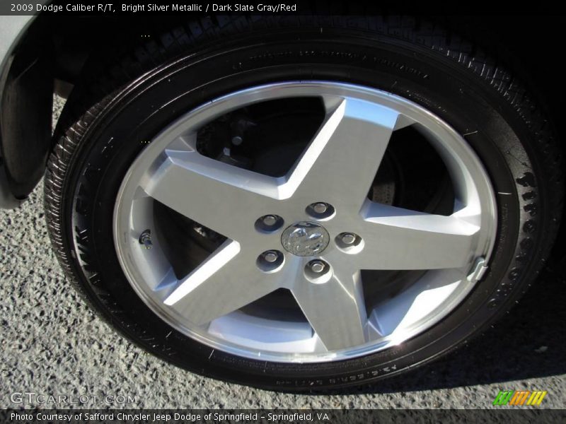 Bright Silver Metallic / Dark Slate Gray/Red 2009 Dodge Caliber R/T