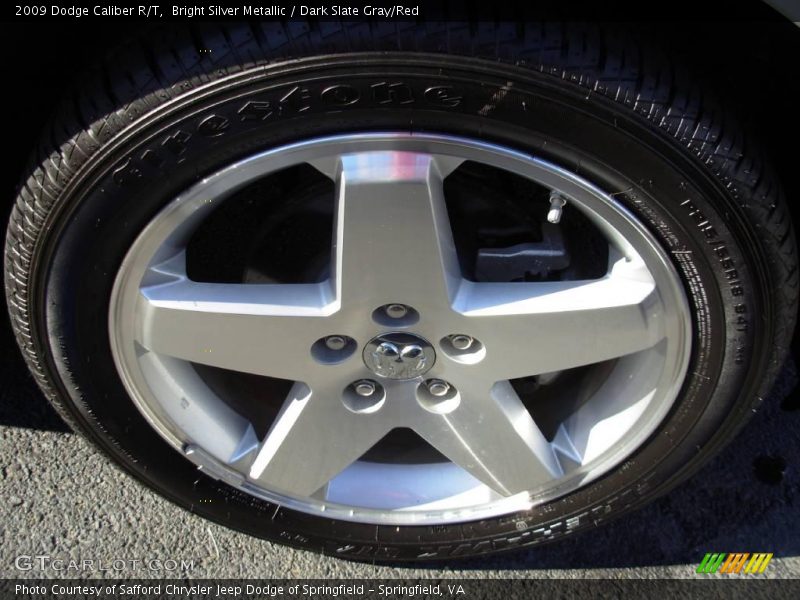 Bright Silver Metallic / Dark Slate Gray/Red 2009 Dodge Caliber R/T