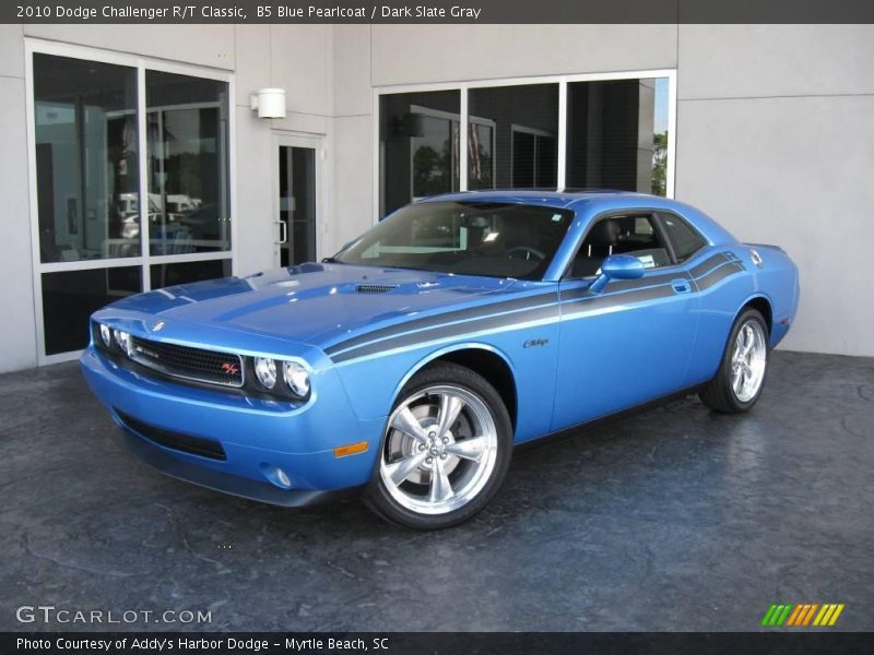 B5 Blue Pearlcoat / Dark Slate Gray 2010 Dodge Challenger R/T Classic