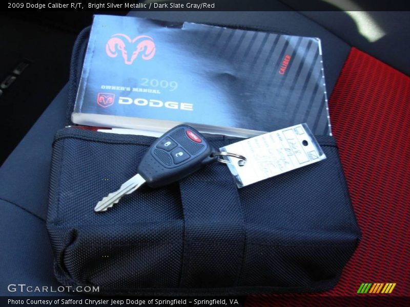 Bright Silver Metallic / Dark Slate Gray/Red 2009 Dodge Caliber R/T