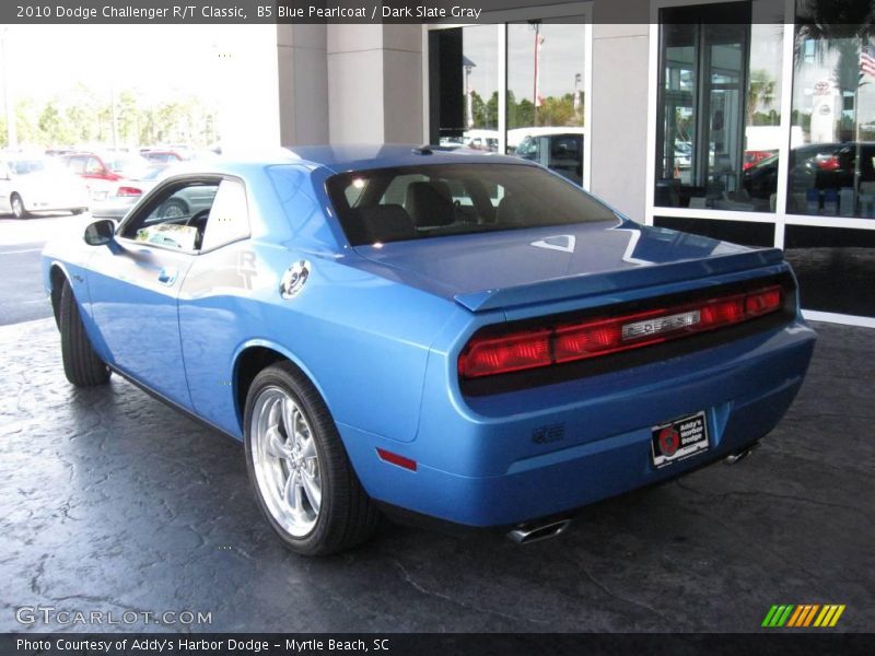 B5 Blue Pearlcoat / Dark Slate Gray 2010 Dodge Challenger R/T Classic