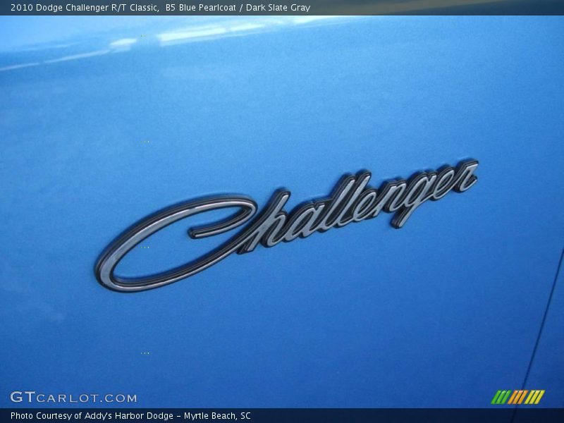 B5 Blue Pearlcoat / Dark Slate Gray 2010 Dodge Challenger R/T Classic