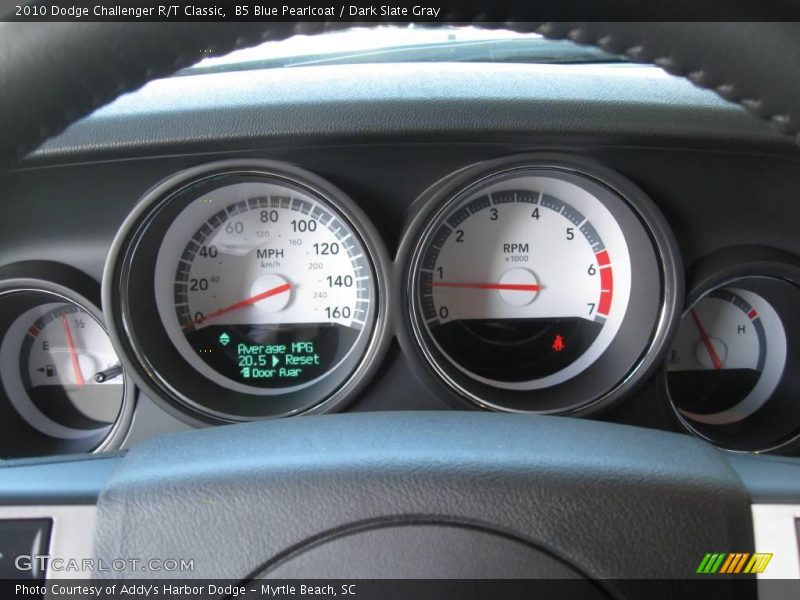 B5 Blue Pearlcoat / Dark Slate Gray 2010 Dodge Challenger R/T Classic