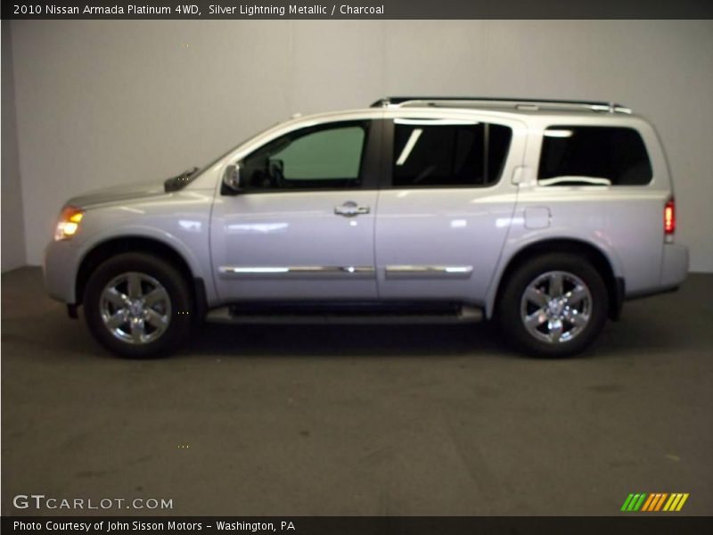 Silver Lightning Metallic / Charcoal 2010 Nissan Armada Platinum 4WD