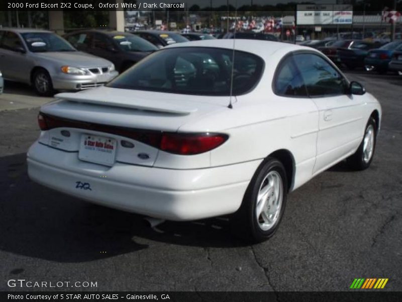 Oxford White / Dark Charcoal 2000 Ford Escort ZX2 Coupe