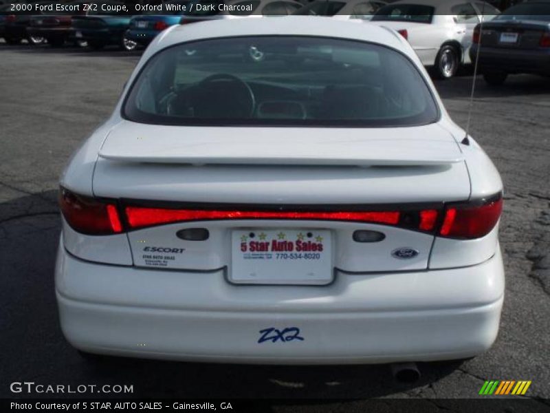 Oxford White / Dark Charcoal 2000 Ford Escort ZX2 Coupe