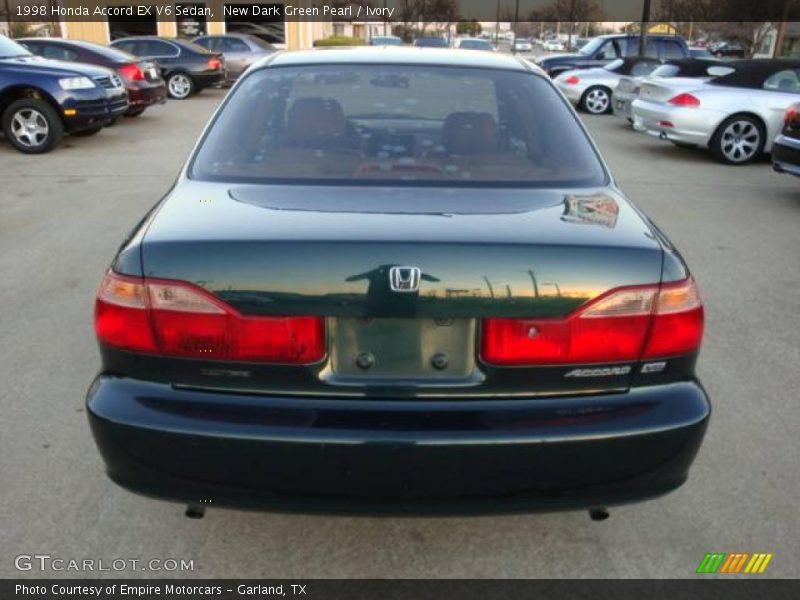 New Dark Green Pearl / Ivory 1998 Honda Accord EX V6 Sedan